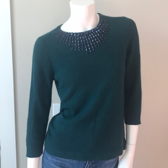 J Crew Jeweled Collar Sweater S - Picture 1 of 8